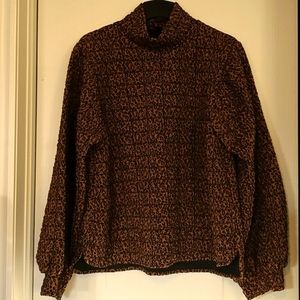 Zara puffed sleeves mock neck